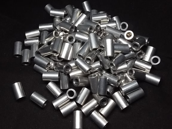 Aluminum Spacer 3/8 OD x #12 Hole x 5/8 Long
