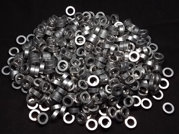 Aluminum Spacer 3/8 OD x #12 Hole x 9/64 Long