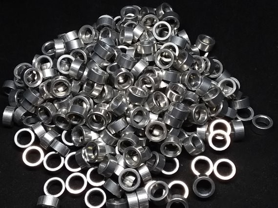 Aluminum Spacer 3/8 OD x .257 ID x 11/64 Long