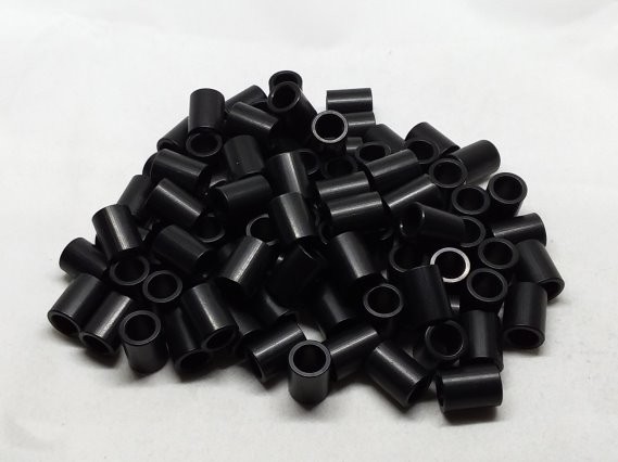 Aluminum Spacer 3/8 OD x 1/4 Hole x 1/2 Long - Black Anodized