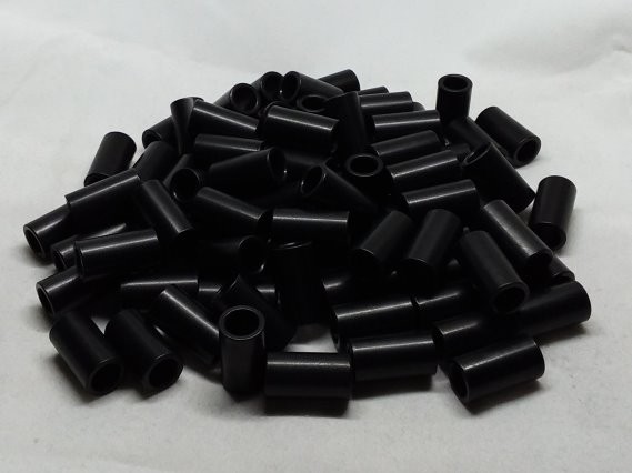 Aluminum Spacer 3/8 OD x 1/4 Hole x 11/16 Long - Black Anodized 
