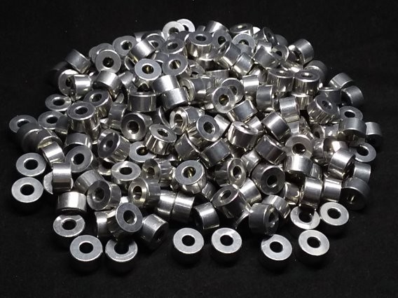 Aluminum Spacer 3/8 OD x #6 Hole x 7/32 Long