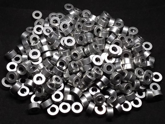 Aluminum Spacer 3/8 OD x #8 Hole x 3/16 Long