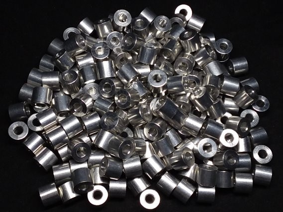 Aluminum Spacer 3/8 OD x #8 Hole x 5/16 Long