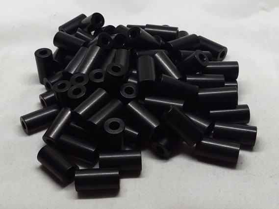 Aluminum Spacer 3/8 OD x #8 Hole x 3/4 Long - Black Anodized
