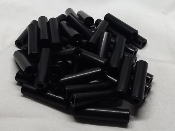 Aluminum Spacer 3/8 OD x #8 Hole x 1-1/2 Long - Black Anodized