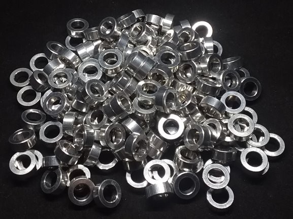 Aluminum Spacer 7/16 OD x 1/4 ID x 11/64 Long