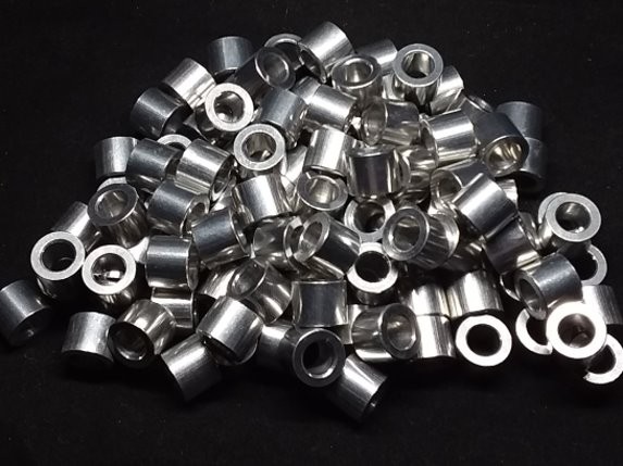 Aluminum Spacer 7/16 OD x 1/4 ID x 11/32 Long