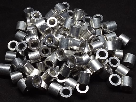 Aluminum Spacer 7/16 OD x 1/4 ID x 13/32 Long