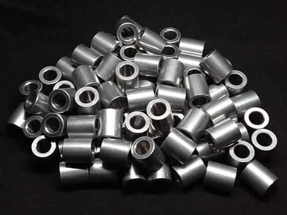 Aluminum Spacer 7/16 OD x 1/4 ID x 1/2 Long
