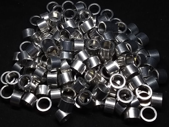 Aluminum Spacer 7/16 OD x 5/16 or 8mm ID x 9/32 Long 