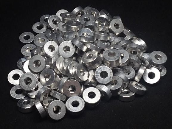 Aluminum Spacer 1/2 OD x #10 Hole x 5/32 Long