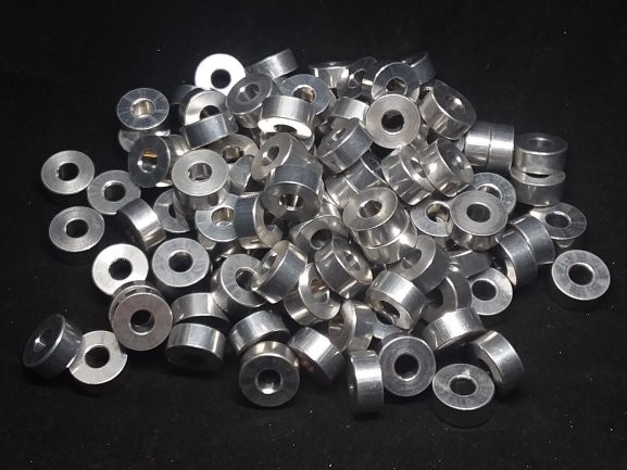 Aluminum Spacer 1/2 OD x #10 Hole x 7/32 Long