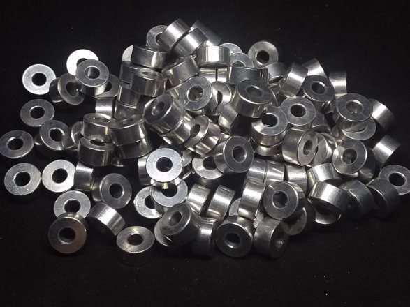 Aluminum Spacer 1/2 OD x #10 Hole x 1/4 Long