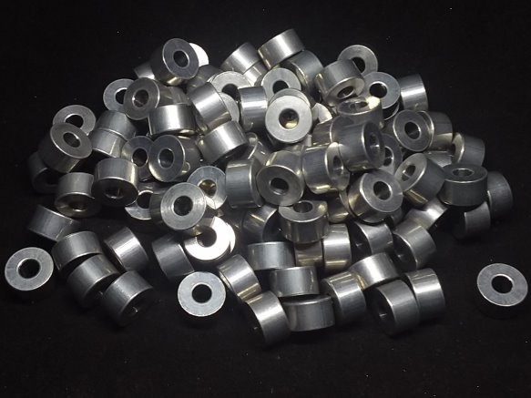 Aluminum Spacer 1/2 OD x #10 Hole x 9/32 Long