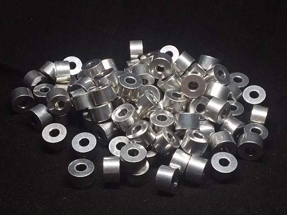 Aluminum Spacer 1/2 OD x #10 Hole x 5/16 Long