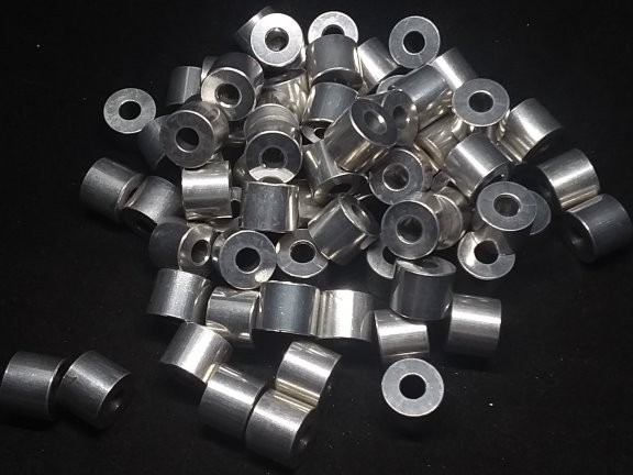 Aluminum Spacer 1/2 OD x #10 Hole x 13/32 Long