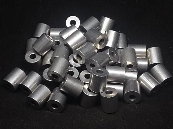 Aluminum Spacer 1/2 OD x #10 Hole x 9/16 Long