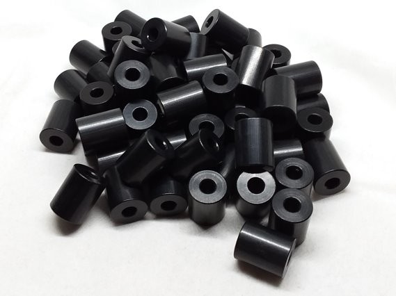 Aluminum Spacer 1/2 OD x #10 Hole x 5/8 Long - Black Anodized