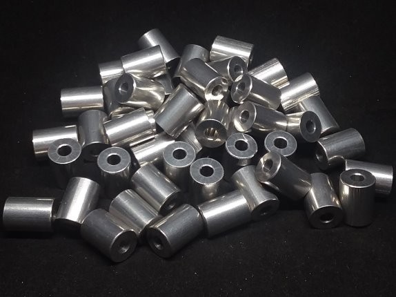 Aluminum Spacer 1/2 OD x #10 Hole x 11/16 Long