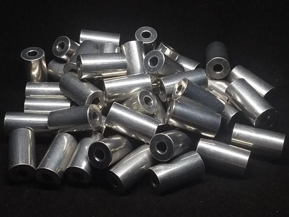 Aluminum Spacer 1/2 OD x #10 Hole x 15/16 Long