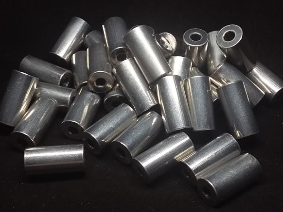 Aluminum Spacer 1/2 OD x #10 Hole x 1.000 Long