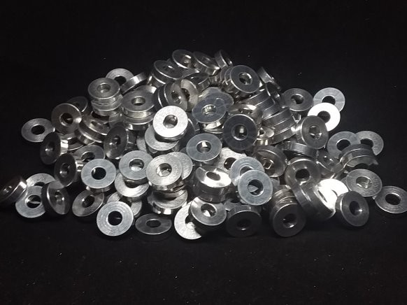 Aluminum Spacer 1/2 OD x #10 Hole x 1/8 Long