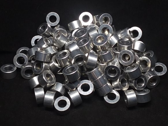 Aluminum Spacer 1/2 OD x 1/4 ID x 9/32 Long