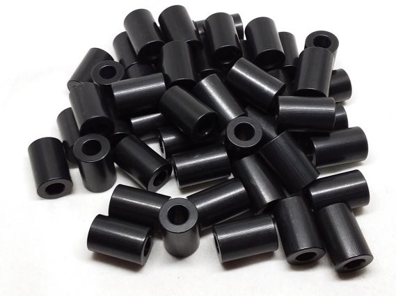 Aluminum Spacer 1/2 OD x 1/4 ID x 3/4 Long - Black Anodized