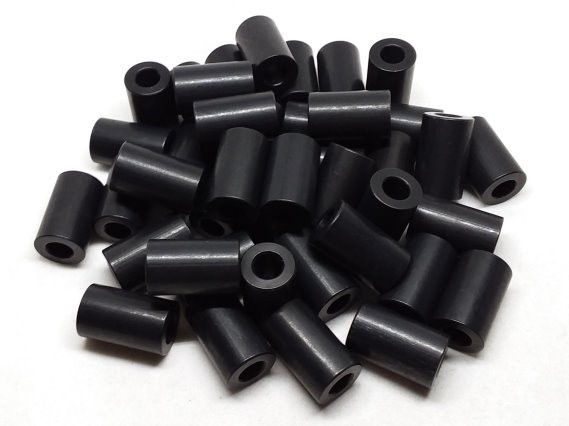 Aluminum Spacer 1/2 OD x 1/4 ID x 13/16 Long - Black Anodized