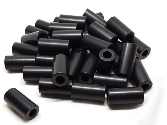 Aluminum Spacer 1/2 OD x 1/4 ID x 1.000 Long - Black Anodized 