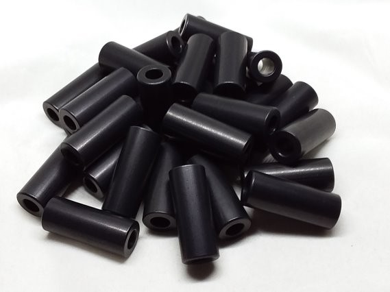 Aluminum Spacer 1/2 OD x 1/4 ID x 1-1/4 Long - Black Anodized