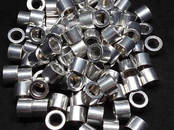 Aluminum Spacer 1/2 OD x 5/16 or 8mm ID x .380 Long