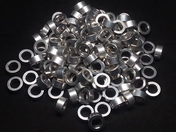 Aluminum Spacer 1/2 OD x 8mm or 5/16 ID x 7/32 Long