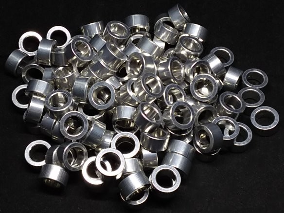 Aluminum Spacer 1/2 OD x 8mm or 5/16 ID x 1/4 Long 