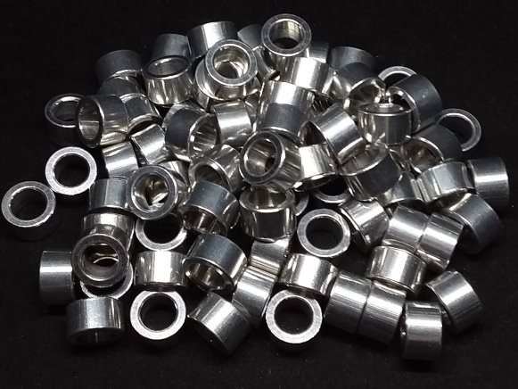 Aluminum Spacer 1/2 OD x 5/16 or 8mm ID x 19/64 Long