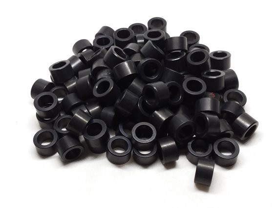 Aluminum Spacer 1/2 OD x 5/16 or 8mm ID x 5/16 Long - Black Anodized