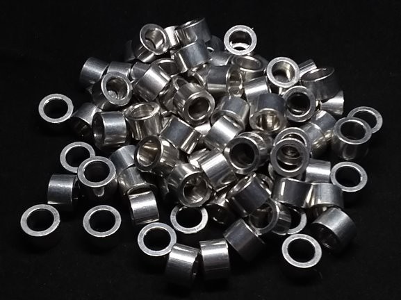 Aluminum Spacer 1/2 OD x 5/16 or 8mm ID x 21/64 Long