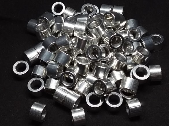 Aluminum Spacer 1/2 OD x 5/16 or 8mm ID x 11/32 Long