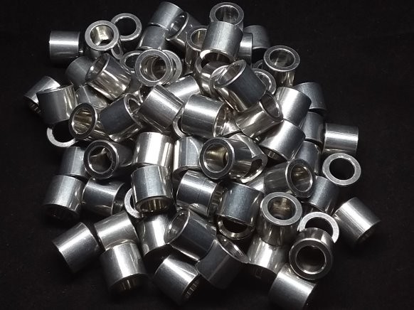 Aluminum Spacer 1/2 OD x 5/16 or 8mm ID x 7/16 Long 