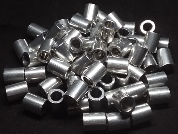 Aluminum Spacer 1/2 OD x 5/16 or 8mm ID x 5/8 Long