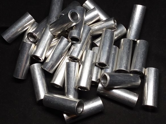 Aluminum Spacer 1/2 OD x 5/16 or 8mm ID x 1-3/8 Long 