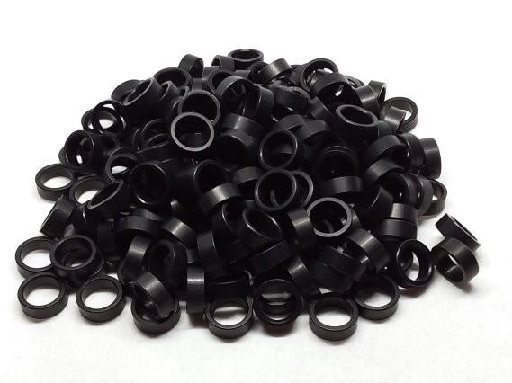Aluminum Spacer 1/2 OD x 3/8 ID x 3/16 Long - Black Anodized