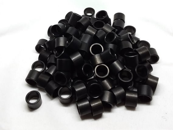 Aluminum Spacer 1/2 OD x 3/8 ID x 3/8 Long - Black Anodized