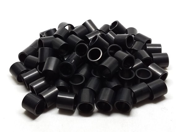 Aluminum Spacer 1/2 OD x 3/8 ID x 1/2 Long - Black Anodized