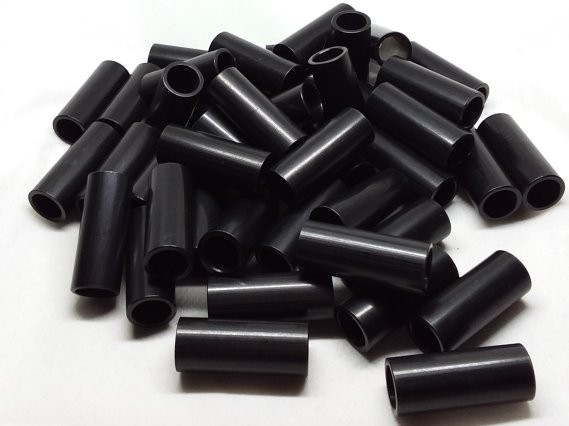 Aluminum Spacer 1/2 OD x 3/8 ID x 1-1/4 Long - Black Anodized