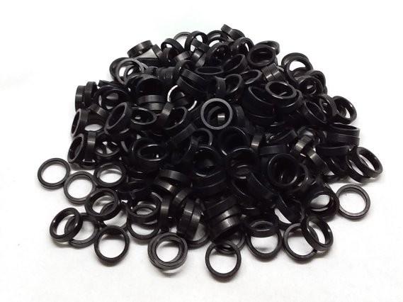 Aluminum Spacer 1/2 OD x 3/8 ID x 1/8 Long - Black Anodized