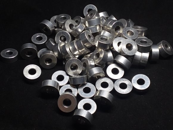 Aluminum Spacer 5/8 OD x 1/4 ID x .255 Long