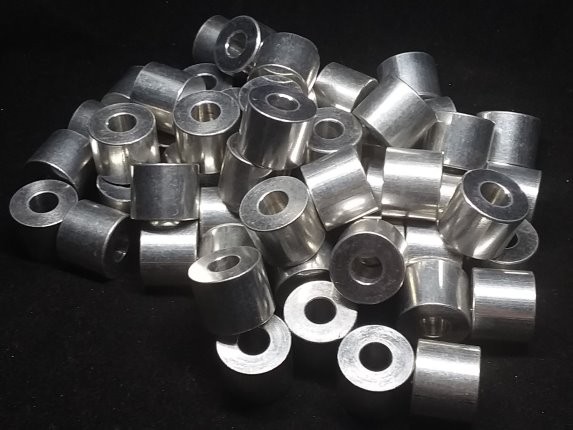 Aluminum Spacer 5/8 OD x 1/4 ID x .505 Long