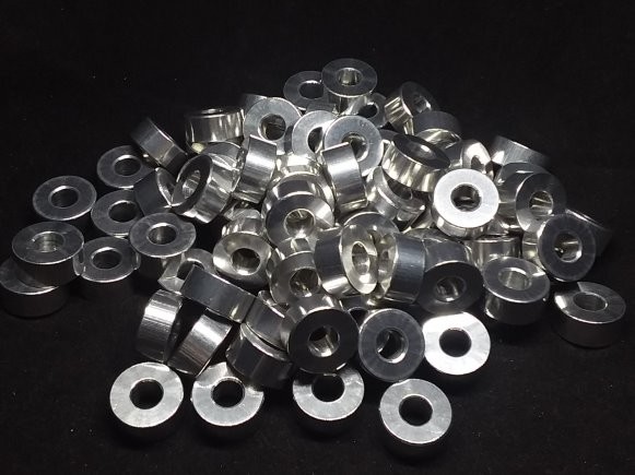 Aluminum Spacer 5/8 OD x 1/4 ID x 9/32 Long 